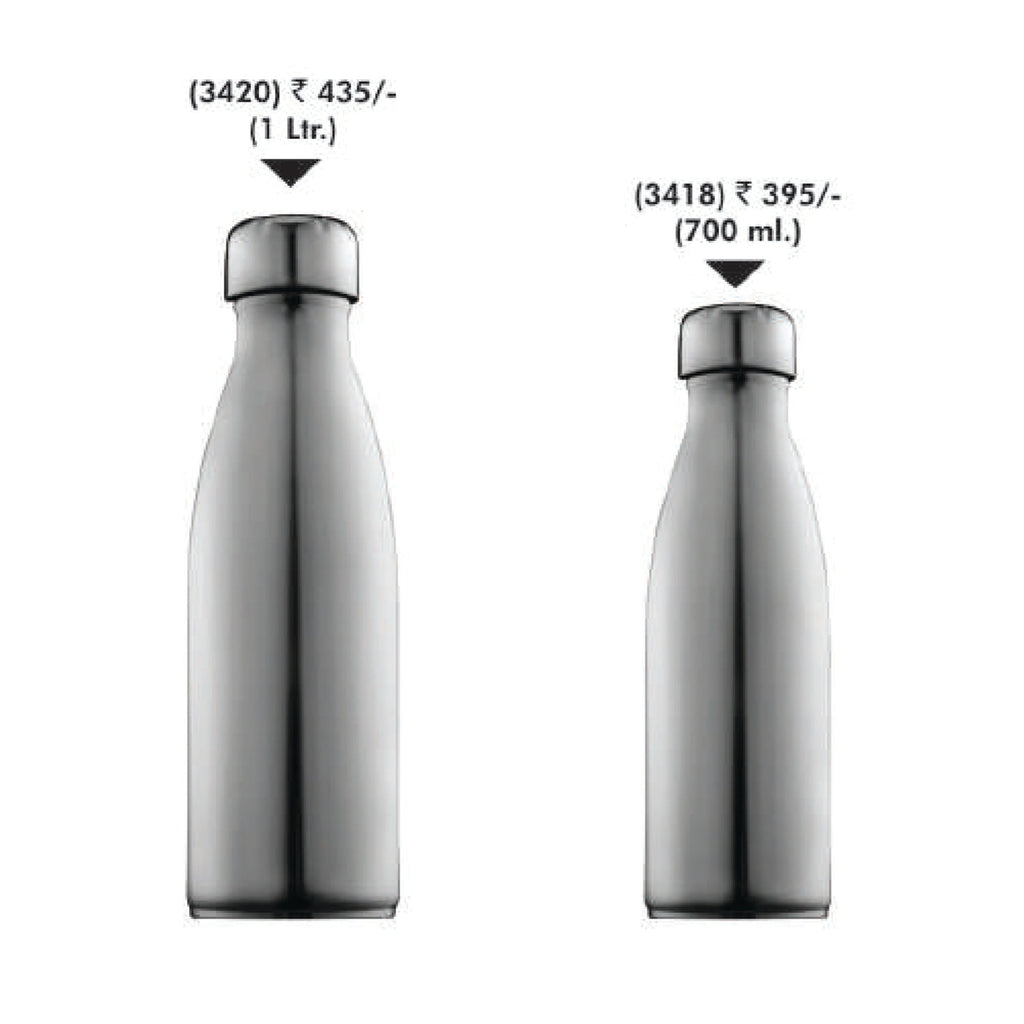 Signora Ware Cola Steel Water Bottle Mirror Finish - 3420/3418