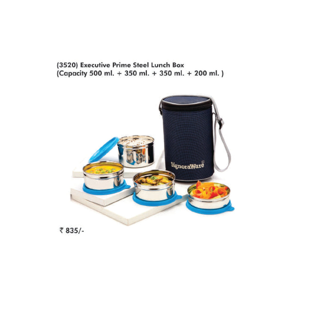 Signora Ware Executive Prime Steel Lunch Box - 3520