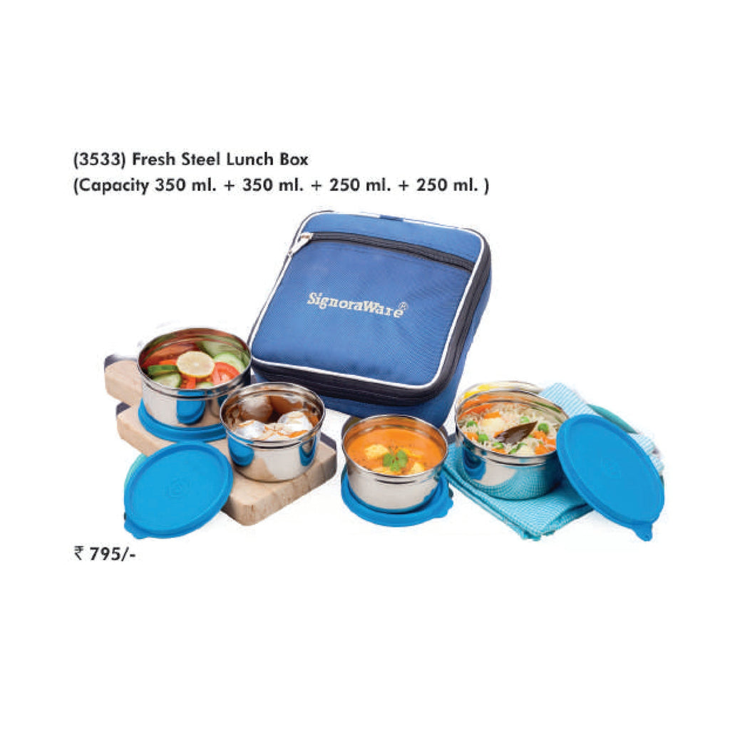 Signora Ware Fresh Steel Lunch Box - 3533