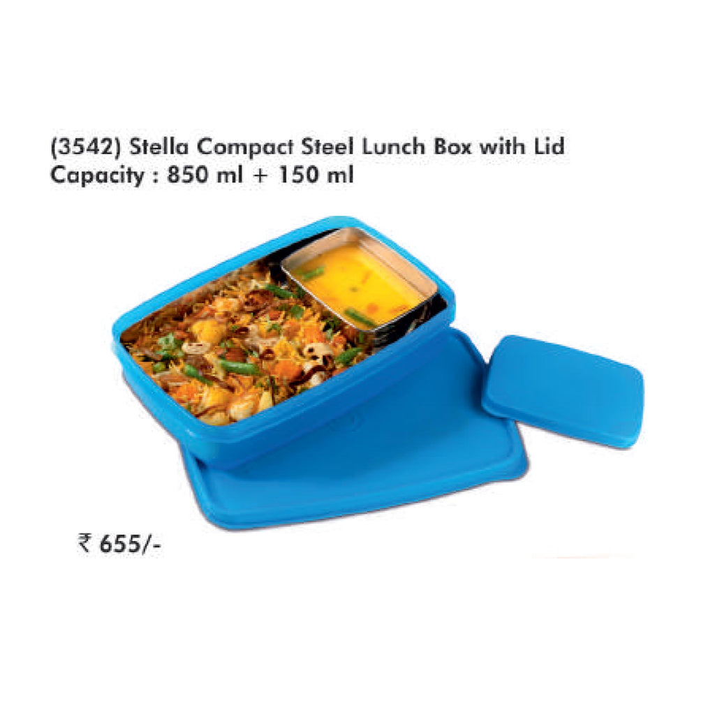 Signora Ware Stella Compact Steel Lunch Box with Lid Capacity  - 3542