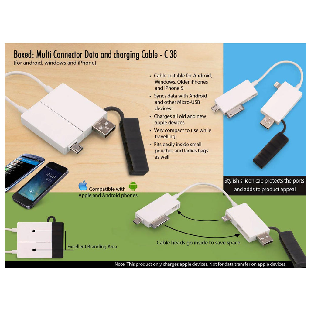 Boxed: Multi Connector Data And Charging Cable - C 38
