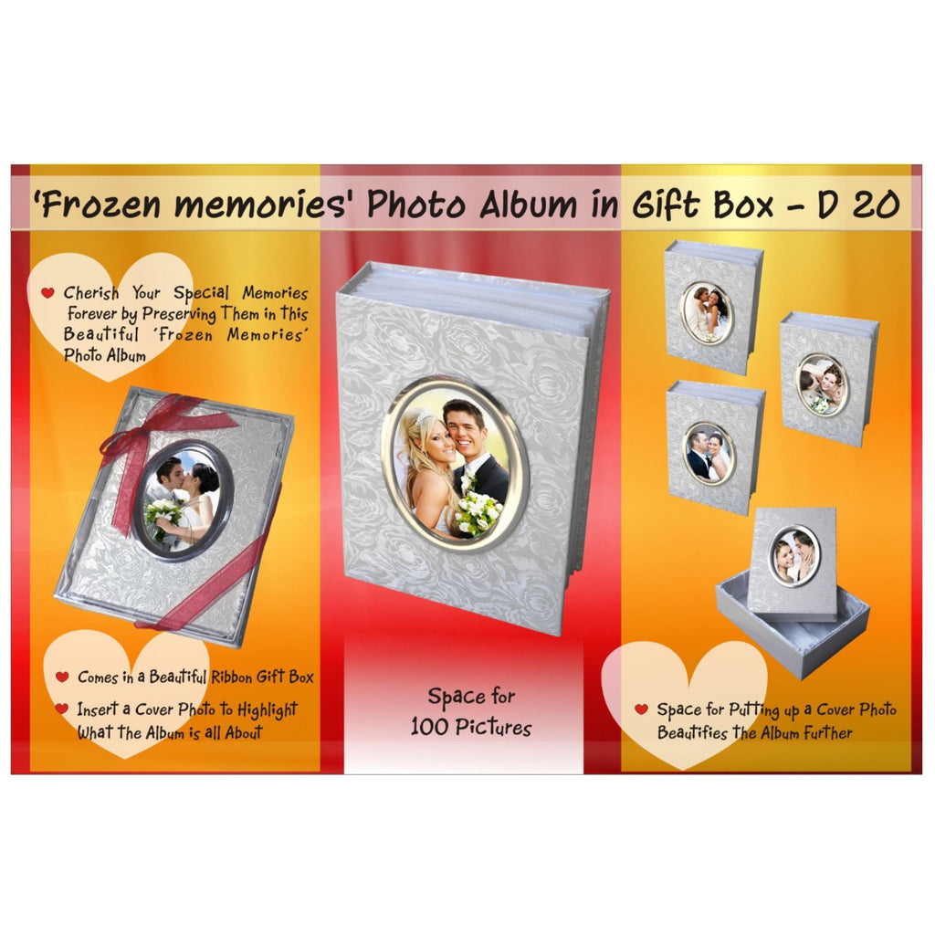 Frozen Memories Photo Album In Ribbon Gift Box (100 Pictures) (5 X 7) - D 20