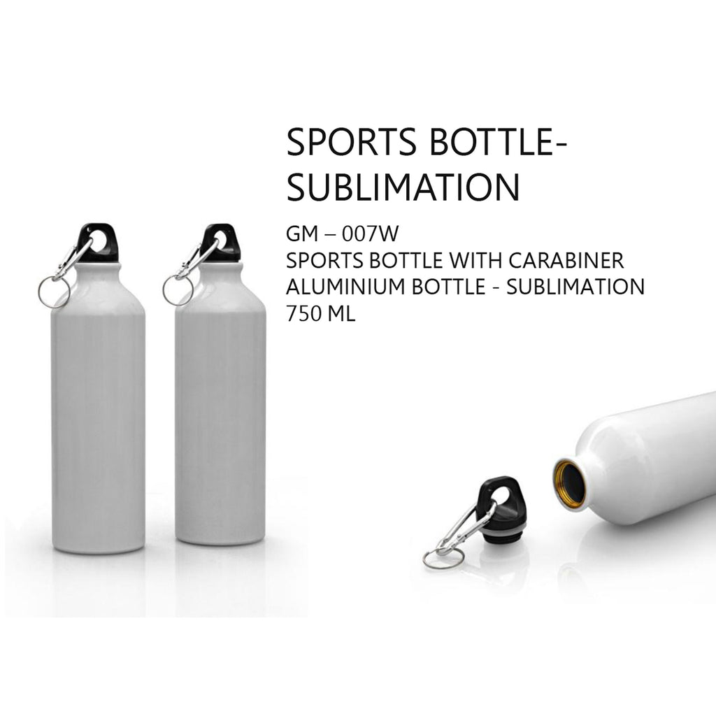 Sport Bottle with Carabiner Aluminium Bottle - 750ml - GM-007W