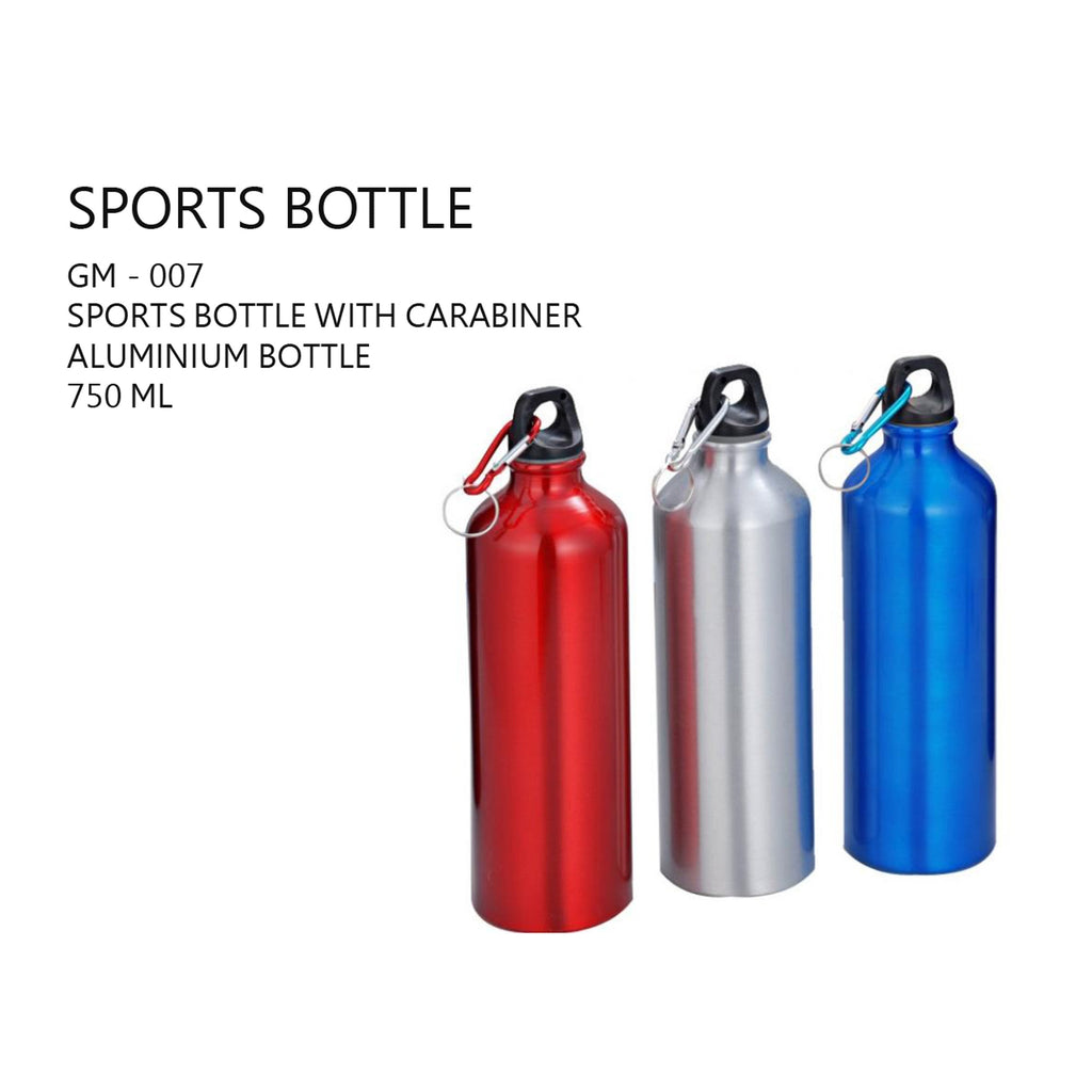 Sports Bottle with Carabine Aluminium Bottle - 750ml - GM-007