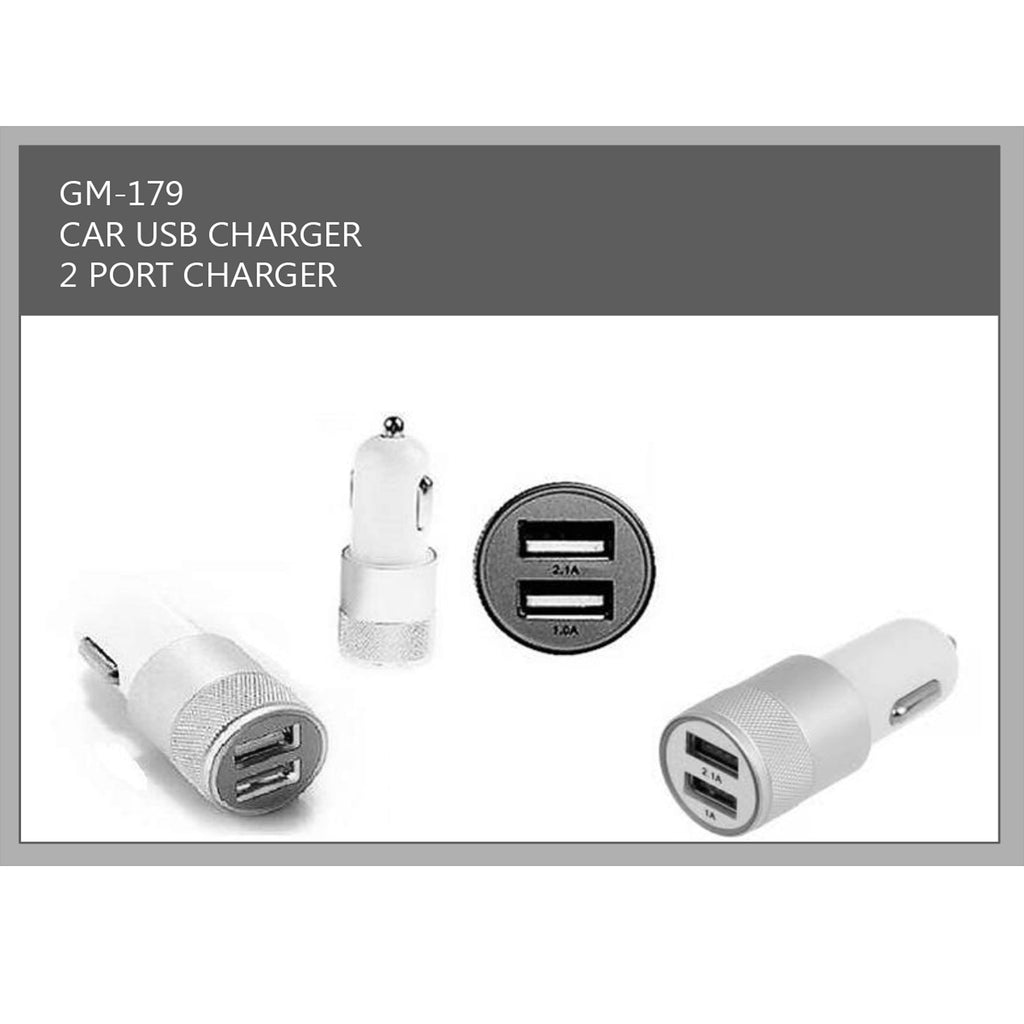Car USB Charger 2 Port Charger - GM-179