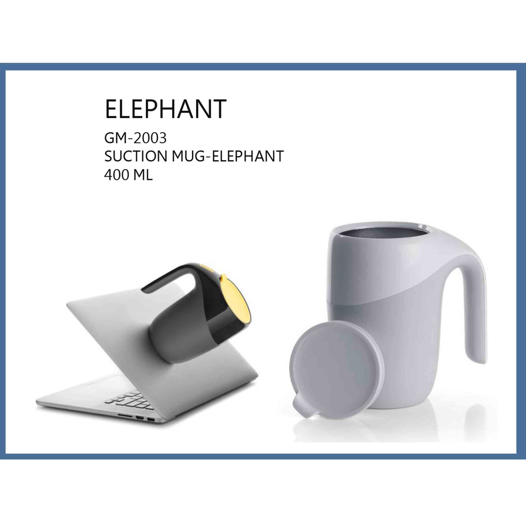 Elephant Suction Mug 400ml - DRIN076