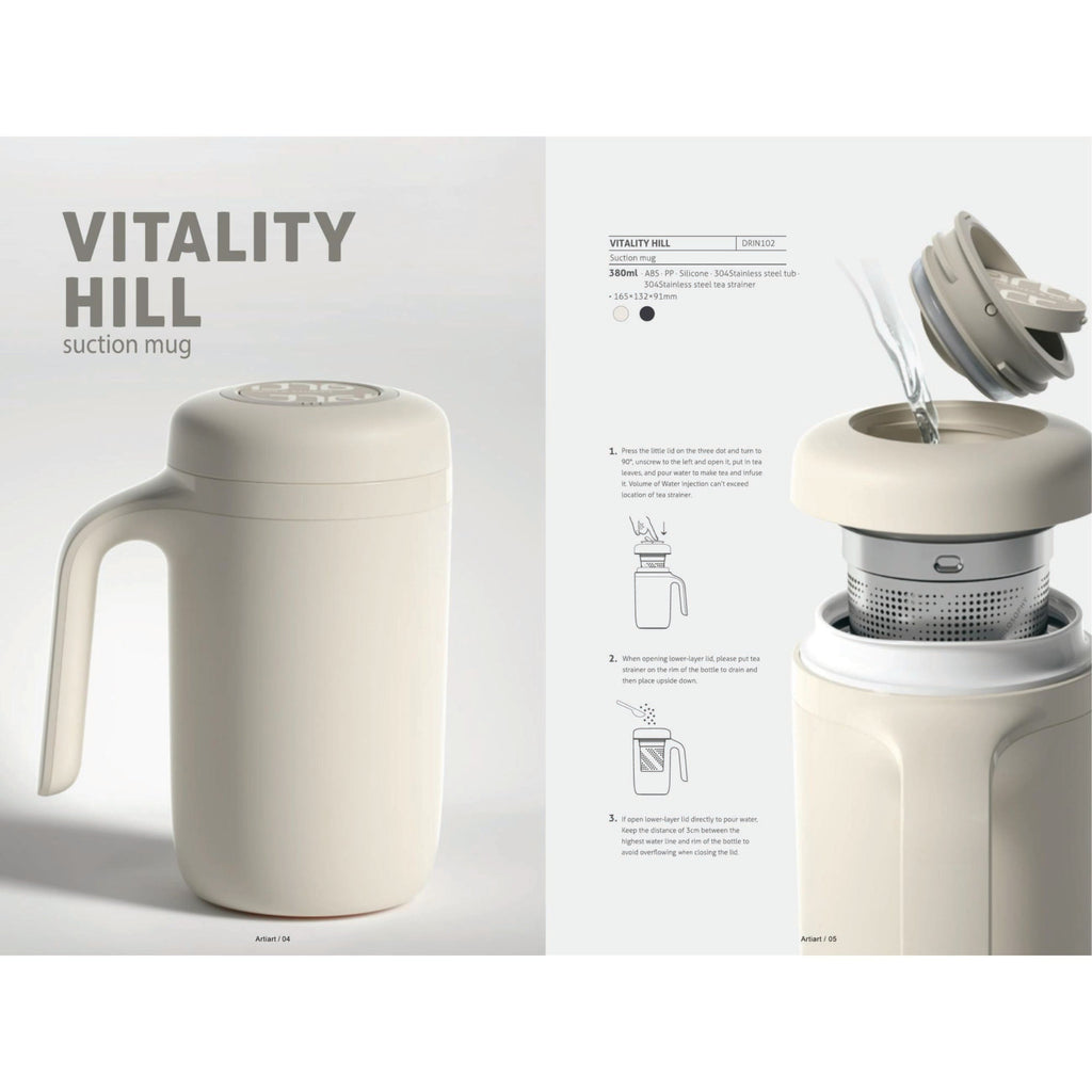 Vitality Hill Thermal Section Mug 380ml - DRIN102