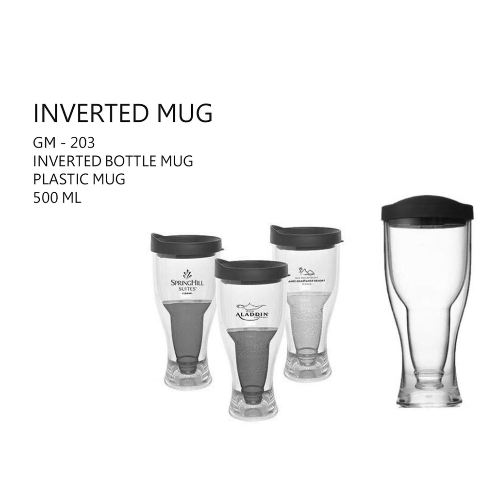 Inverted Bottle Mug Plastic Mug - 500ml - GM-203