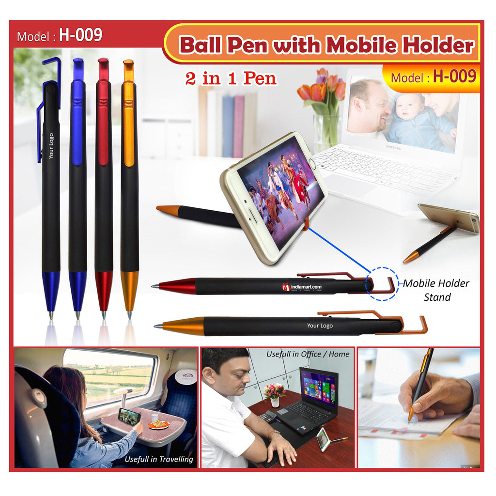 Ball pen With Mobile Holder H - 009