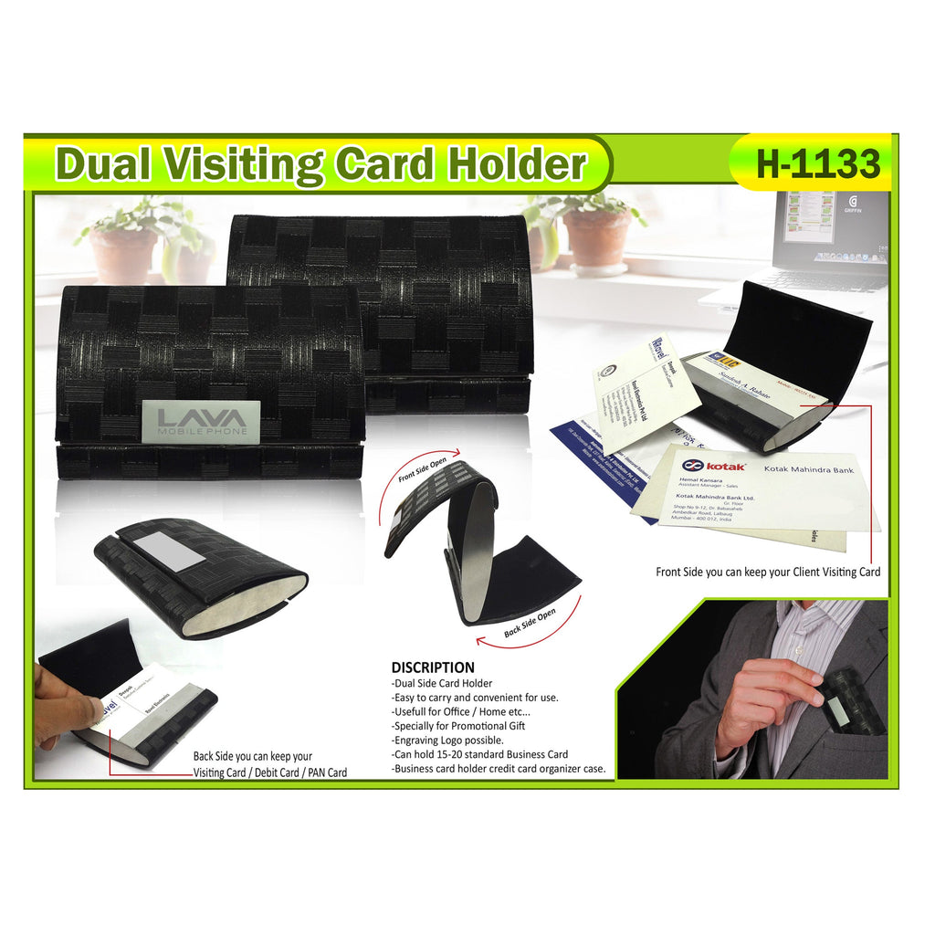 Dual Visiting Card Holder H-1133