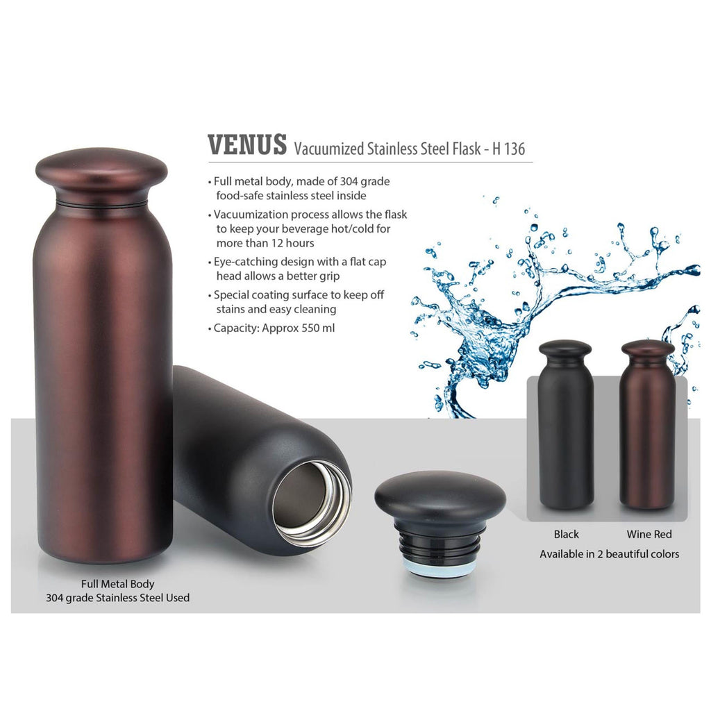 Venus Vacuumized Stainless Steel Flask - 550 ml - H136