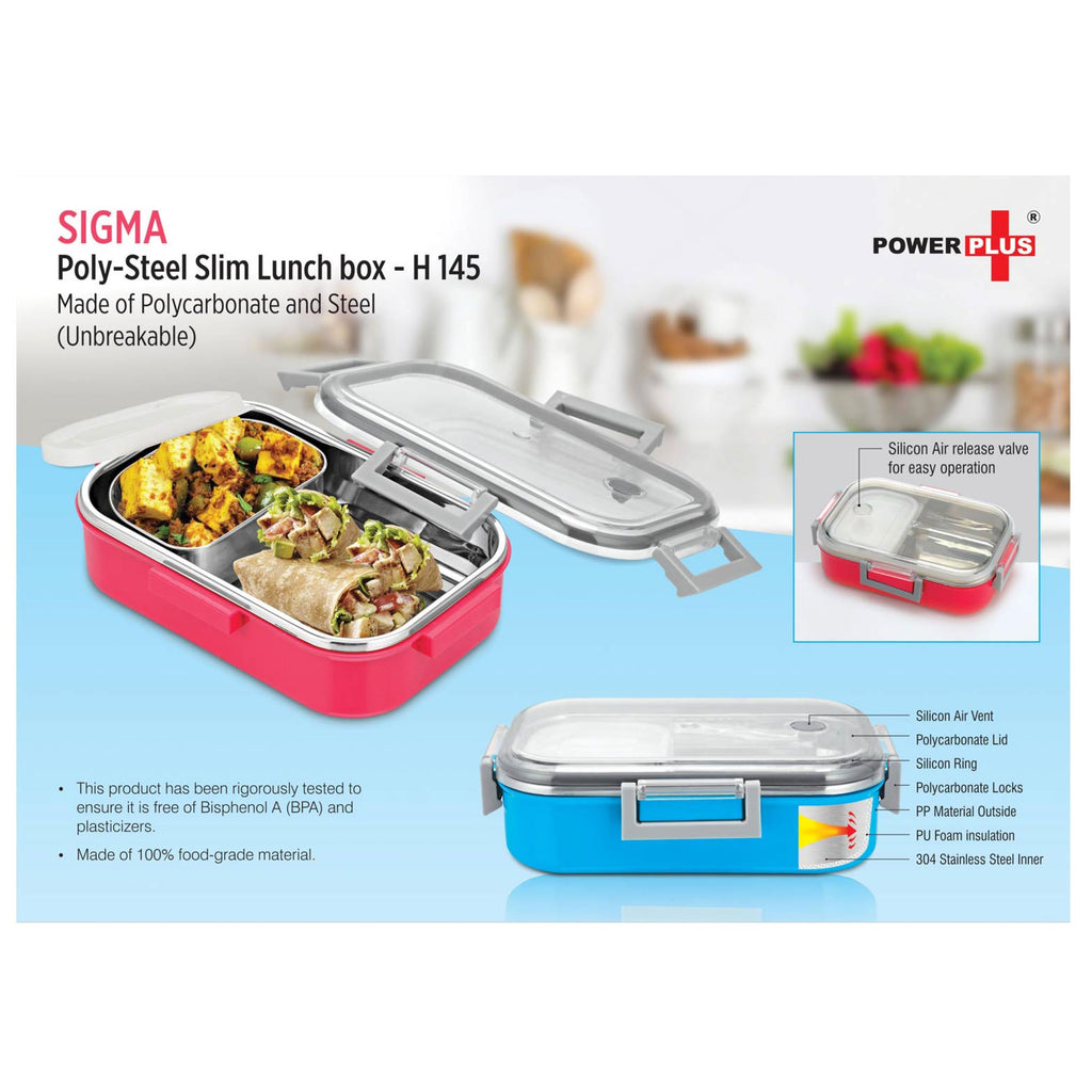 Sigma Poly-Steel Slim Lunch Box - H145