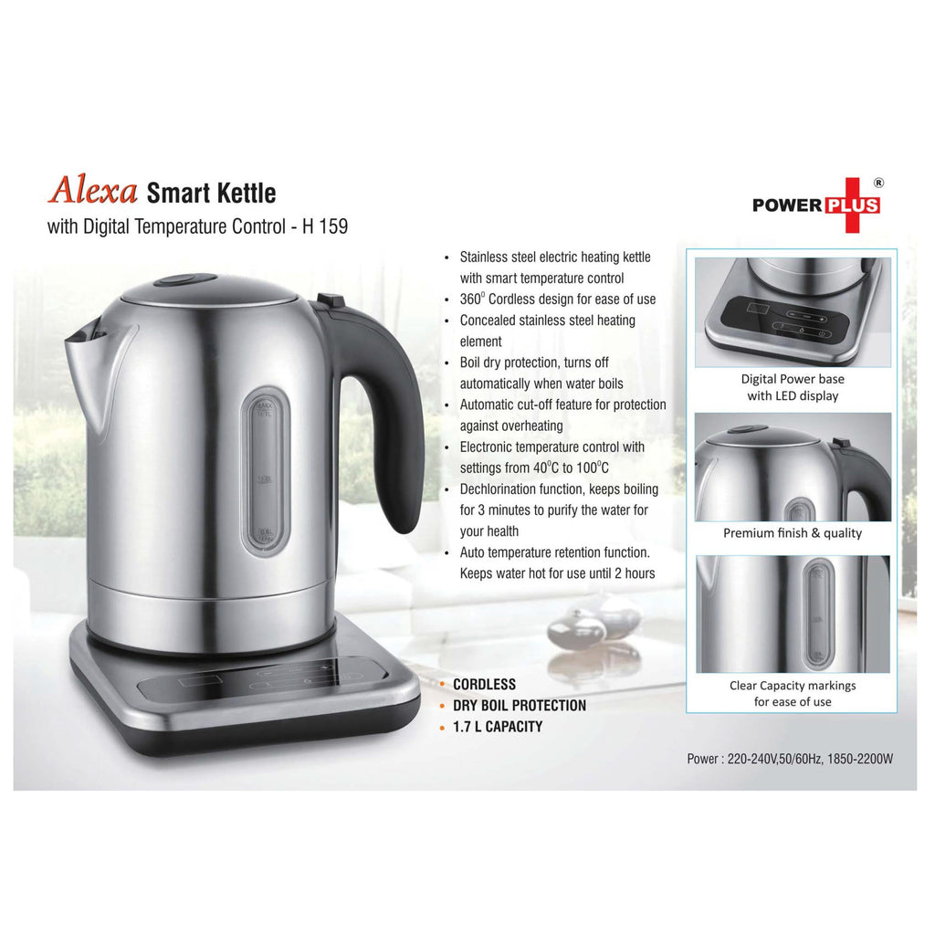 Alexa: Smart SS Kettle With Digital Temperature Control - H159