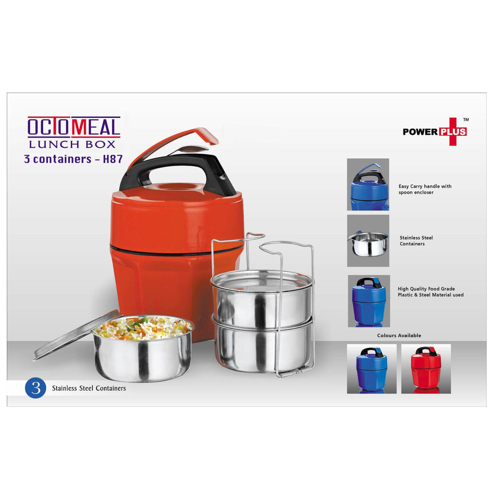 Octomeal Lunch Box – 3 Steel Containers - H87