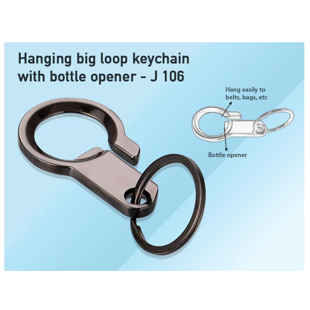 Hanging Big Loop Keychain With Bottle Opener - J106