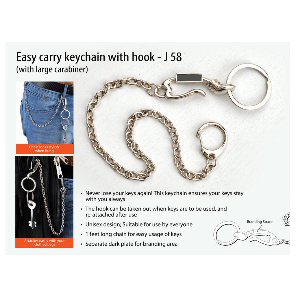 Easy Carry Key chain With Hook - J58