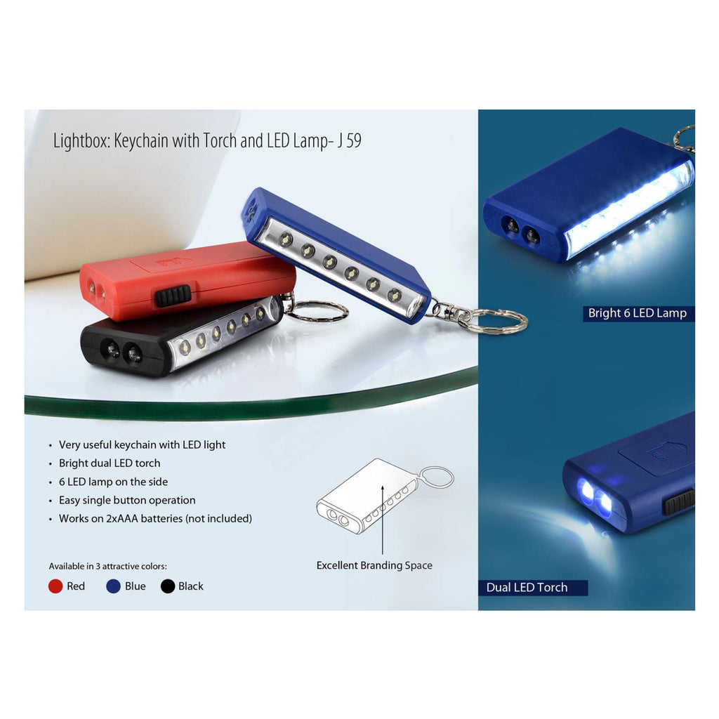 Key chain With Torch And 6 LED Lamp - J59