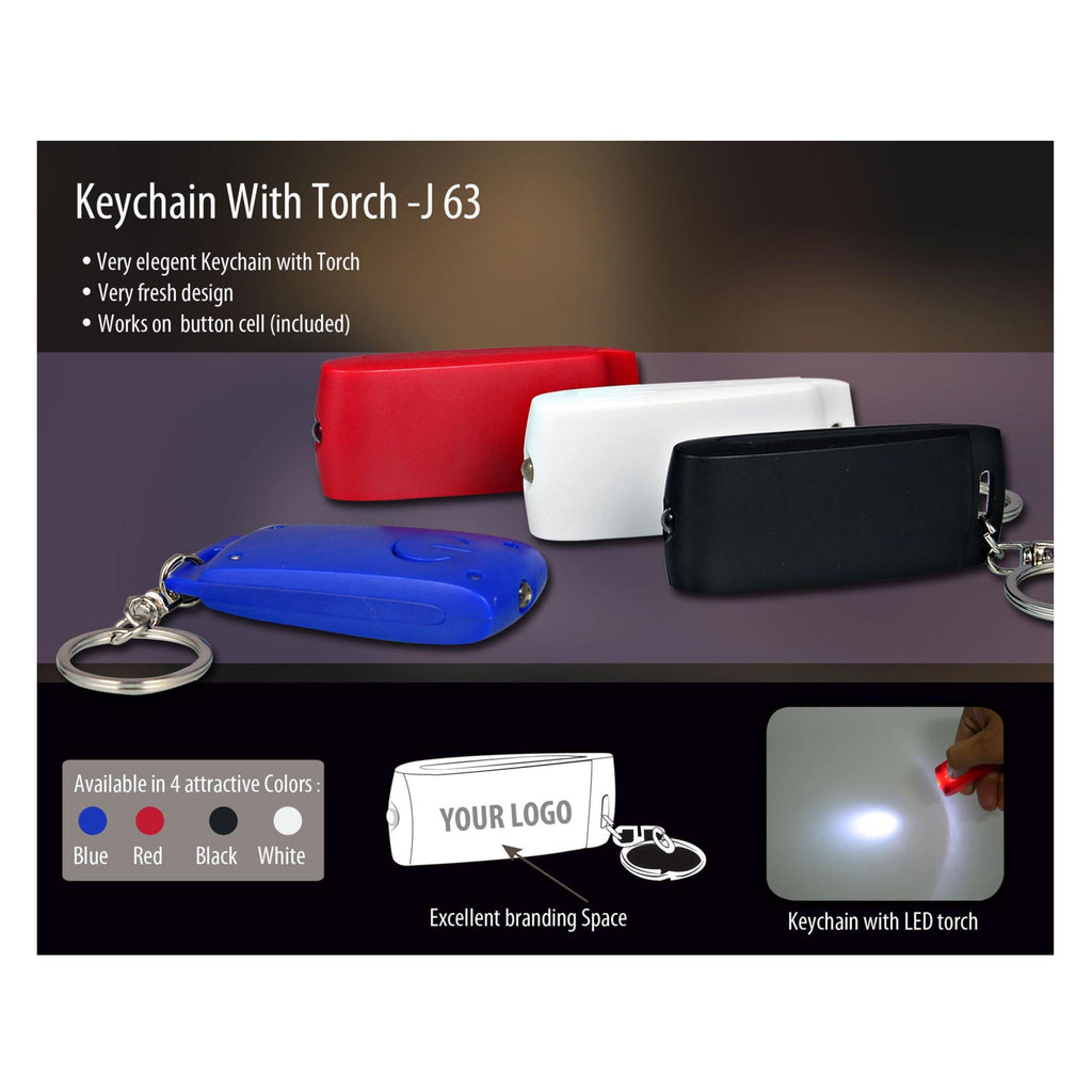 Classy Keychain With LED Torch - J63