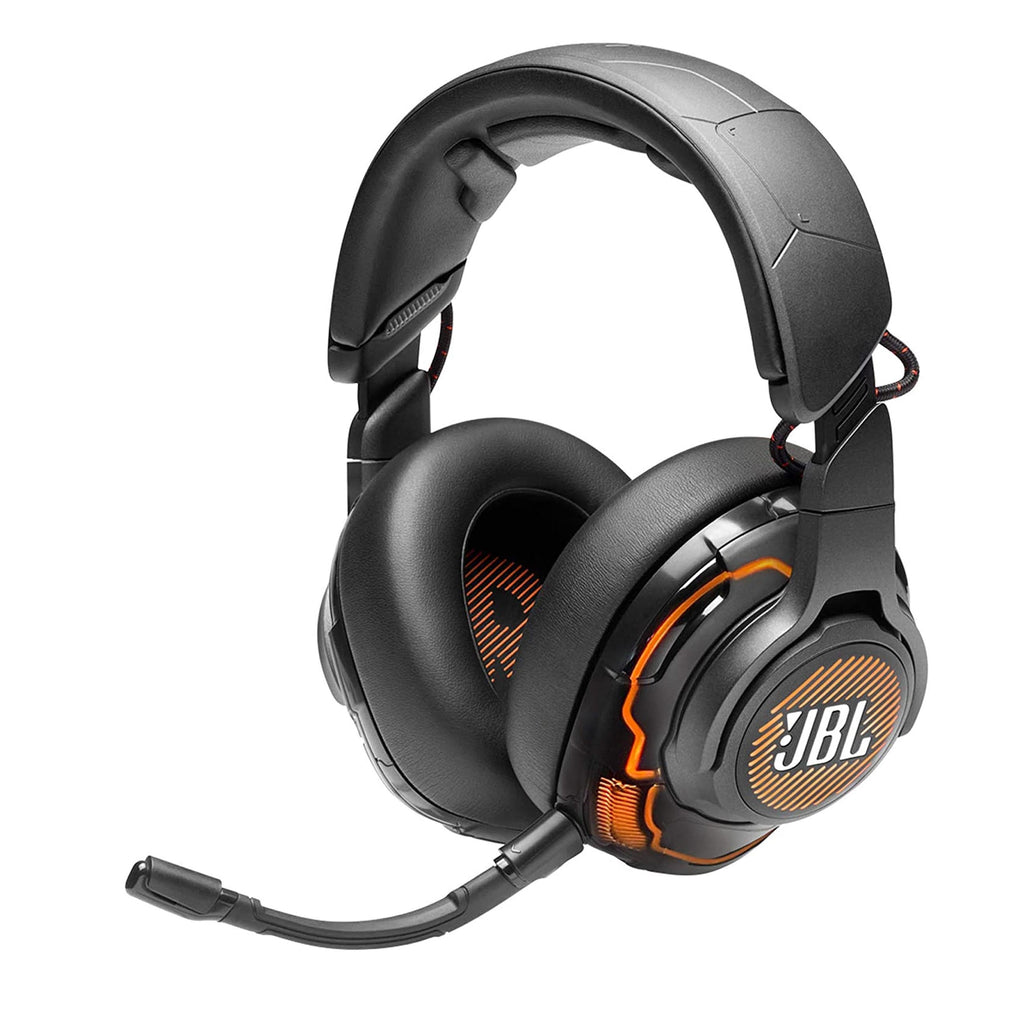 JBL Quantum ONE by Harman USB Wired Over-Ear Professional Gaming Headset with Head-Tracking Enhanced JBL Quantum Sphere 360 & DTS Headphone X (Black)