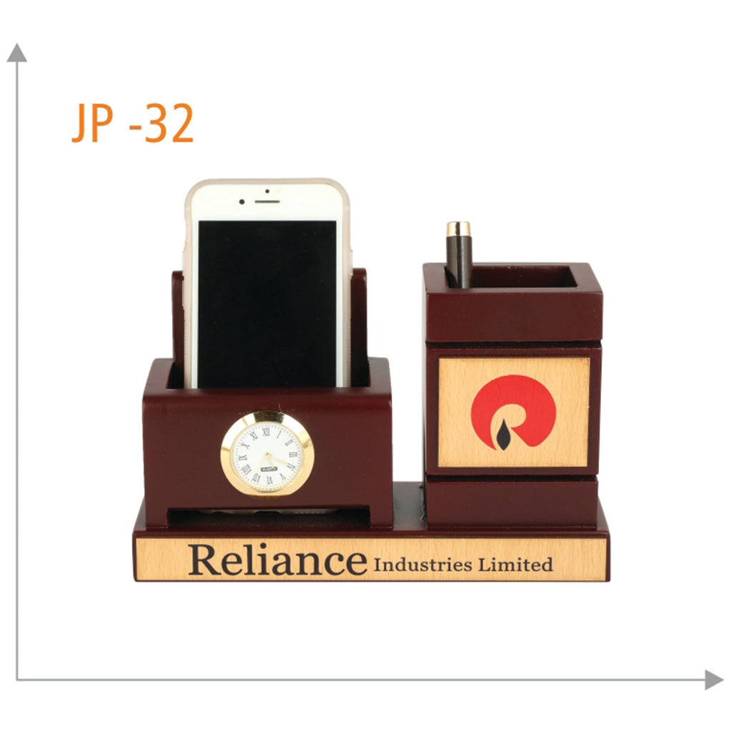 Wooden Pen Stand with Mobile Holder - JP 32