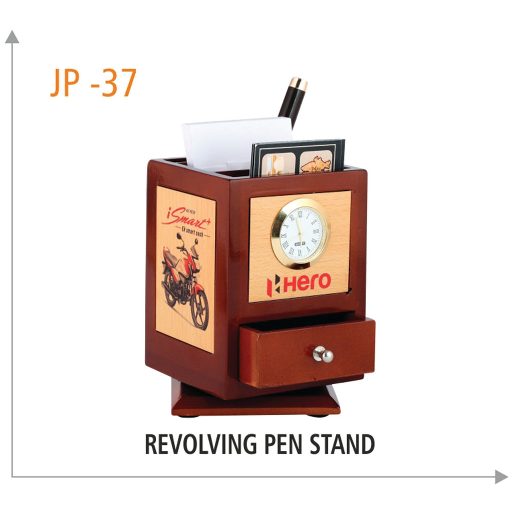 Wooden Revolving Pen Stand - JP 37
