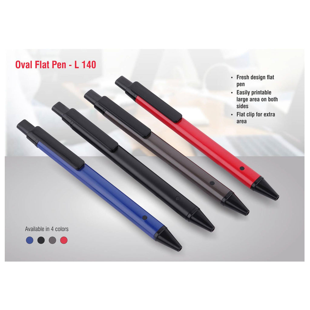 Oval Flat Pen - L140