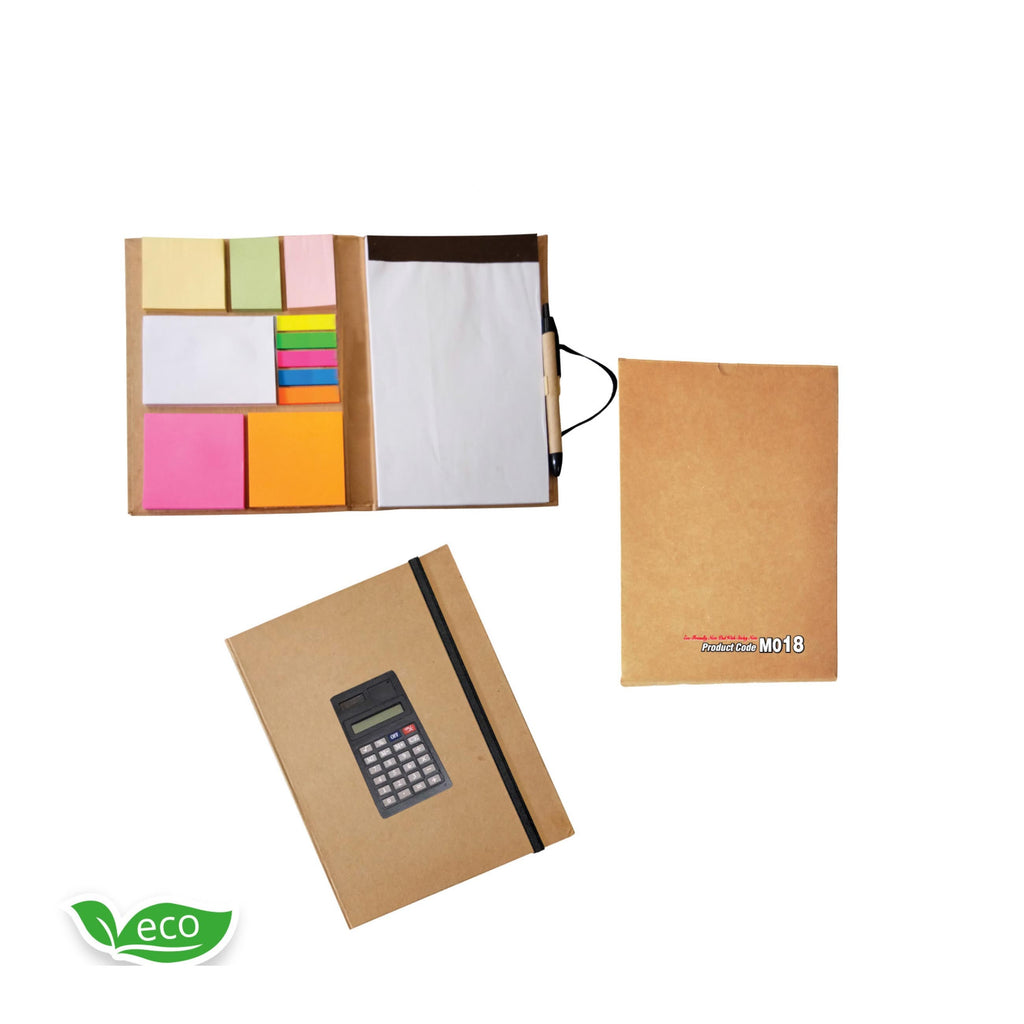 Eco - Friendly Note Pad With Calculator With Sticky Note