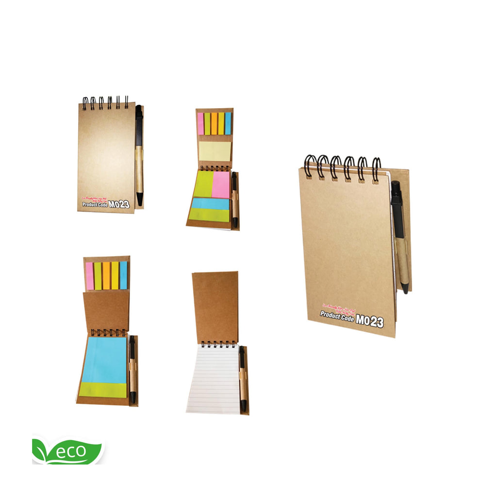 Eco-Friendly Wiro Note Pad With Sticky Note