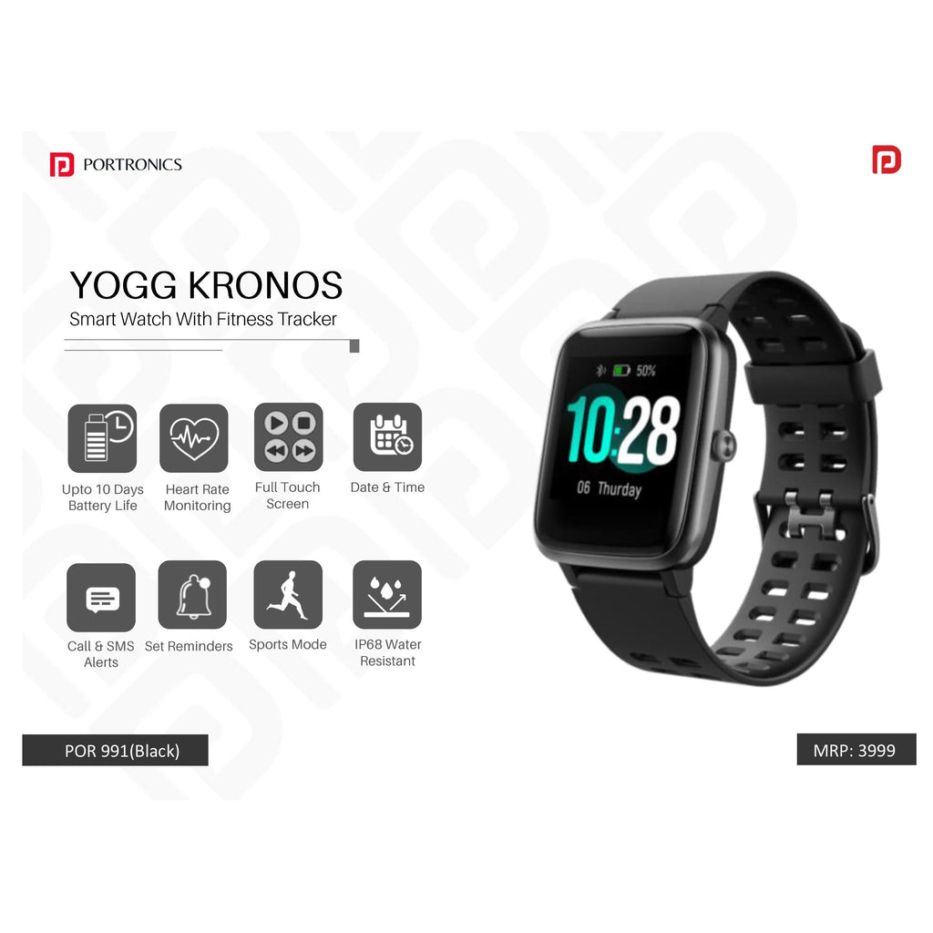 Portronics Smart Watch with Fitness Tracker - POR 991