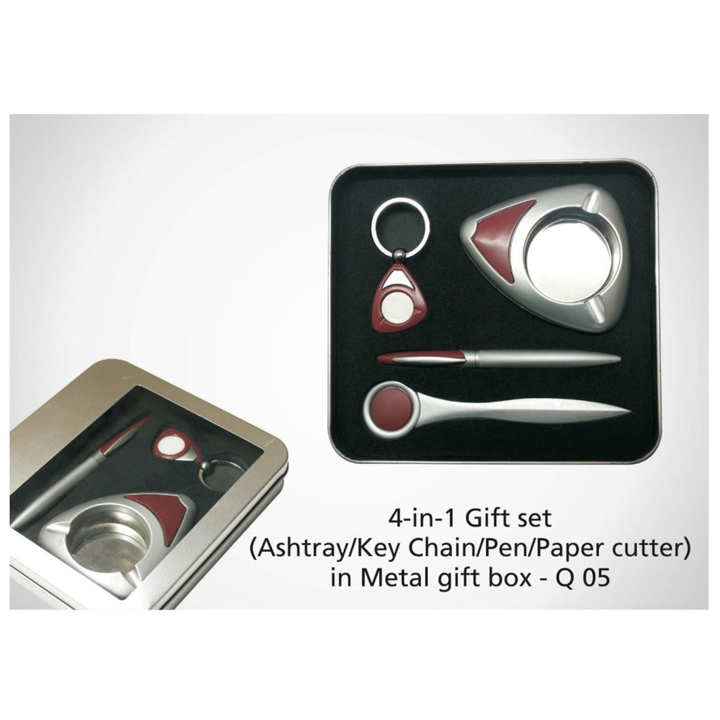 4 In 1 Gift Set (Key Chain/Paper Cutter/Pen/Ashtray) - Q05