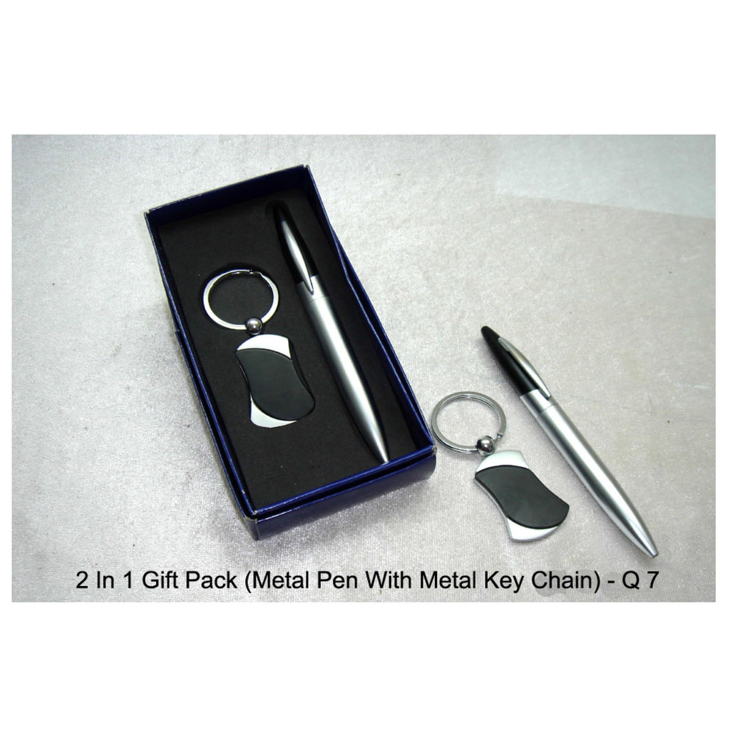 2 In 1 Gift Set (Metal Pen With Metal Key Chain) - Q07