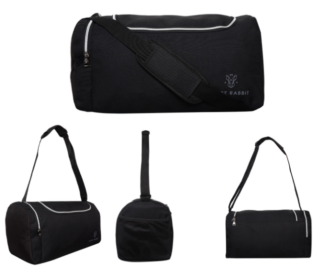 Buy 5 O'CLOCK SPORTS Black Leather Gym Bag Duffel Bag Shoulder Bag for Men  and Women Emboss Logo (44 cm x 24 cm x 24) Black /Gym Bags/Adjustable  Shoulder Bag for Men/Duffle