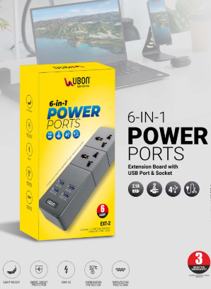Ubon Multi Socket Extension EXT-2