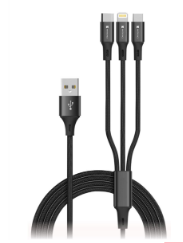 Portronics Data Cable Konnect Trio + 3 in 1