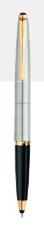 Parker Galaxy Stainless Steel Roller Ball Pen With Gold Trim