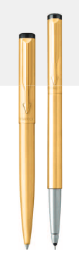 Parker Vector Gold Ball Pen+Roller Ball Pen With Gold Trim