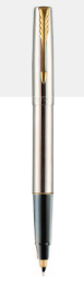 Parker Frontier Stainless Steel Roller Ball Pen With Gold Trim
