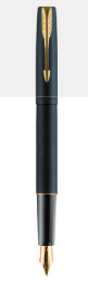 Parker Frontier Matte Black Fountain Pen With Gold Trim