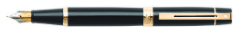 Sheaffer 300 Gloss Black Featuring Gold Tone Trim Fountain Pen
