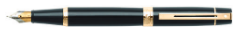 Sheaffer 300 Gloss Black Featuring Gold Tone Trim Roller Pen