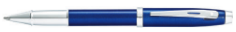 Sheaffer 100 Glossy Blue Barrel & Cap Featuring Chrome Trim Ball Pen