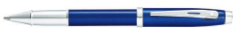 Sheaffer 100 Glossy Blue Barrel & Cap Featuring Chrome Trim Roller Pen