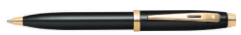 Sheaffer 100 Glossy Black Gold Tone Trim Roller Pen