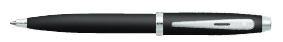 Sheaffer 100 Matte Black Featuring Nickel Plate Trim Ball Pen