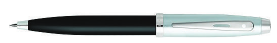 Sheaffer 100 Glossy Black Barrel Brushed Chrome Capnickel Plate Trim