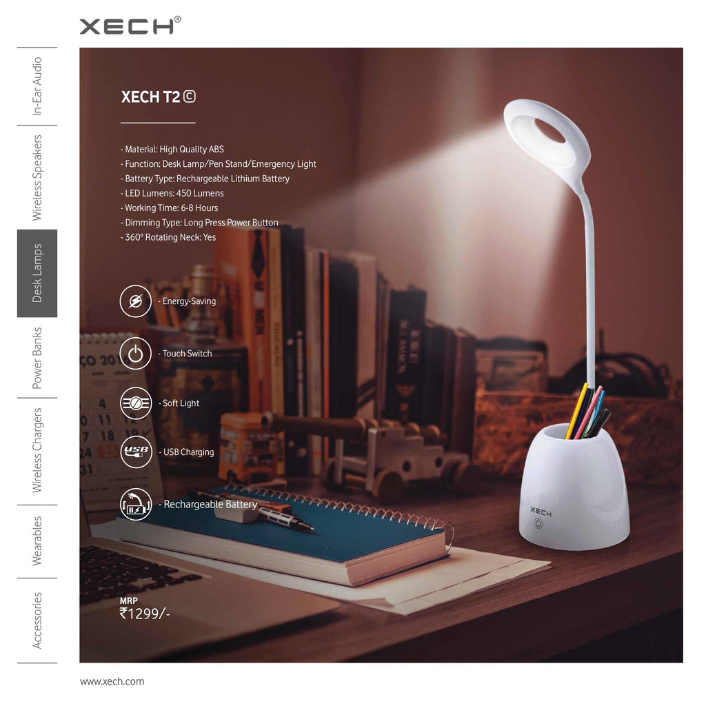 Xech T2C Desk Lamp with Pen Stand