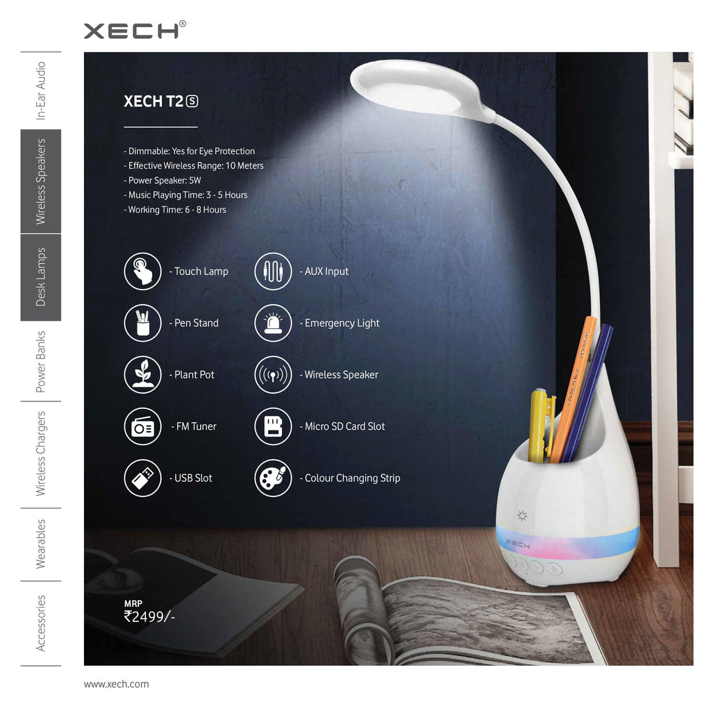 Xech T2s Multifunctional Desk Lamp Speaker