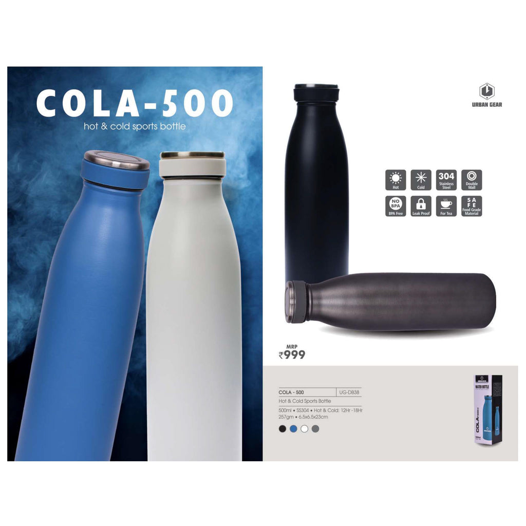 Stainless Steel Hot & Cold Sports Bottle - 500ml - UG-DB38