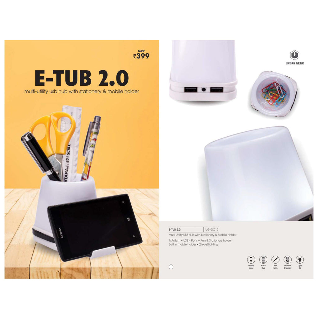 Multi-Utility USB Hub with Stationery & Mobile Holder - UG-GC10