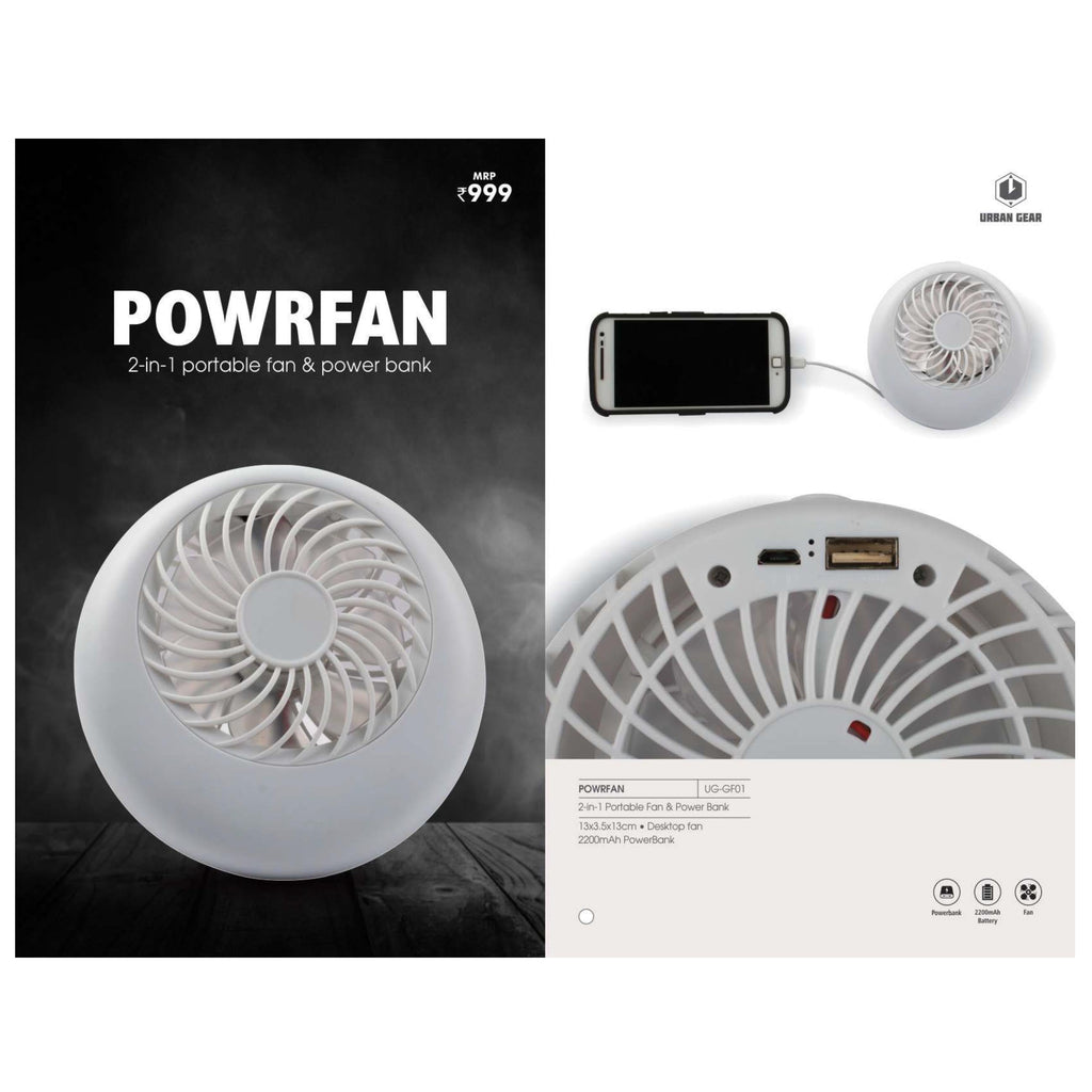 2 in 1 Portable Fan & Power Bank - UG-GF01